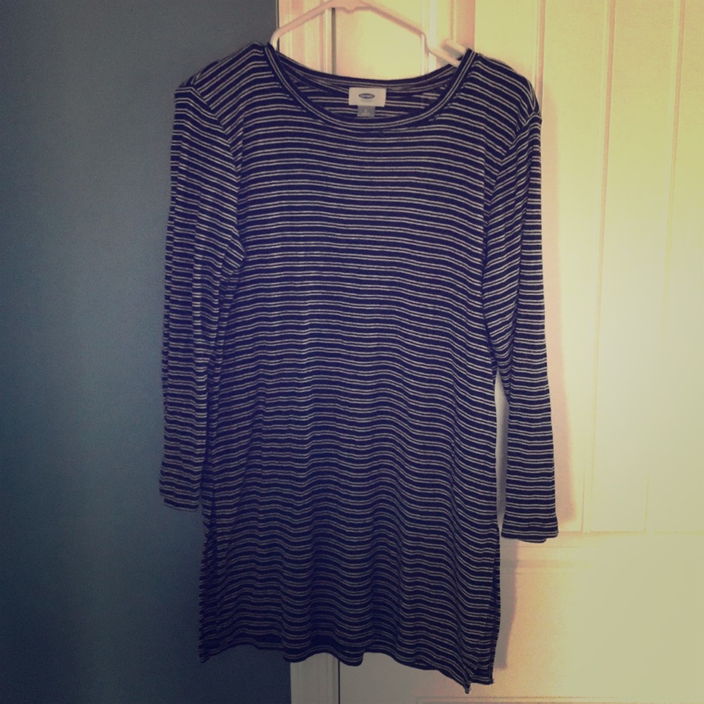 Old Navy black and white striped tunic